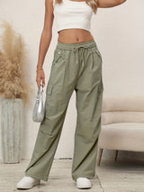 European And American Trousers High Waist Loose Tappered Wide-leg Overalls