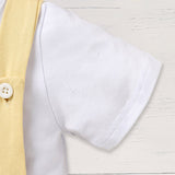 Infant Baby Boy Gentleman Outfit Summer Short Sleeve Crew Neck T Shirt First Birthday Suspender Romper Jumpsuit Set