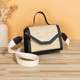 Simple Woven Sequin Decorative Crossbody Small Square Bag
