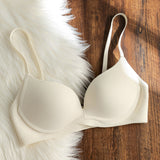 Ladies Gathering No Steel Ring Simple Breathable Underwear Bra