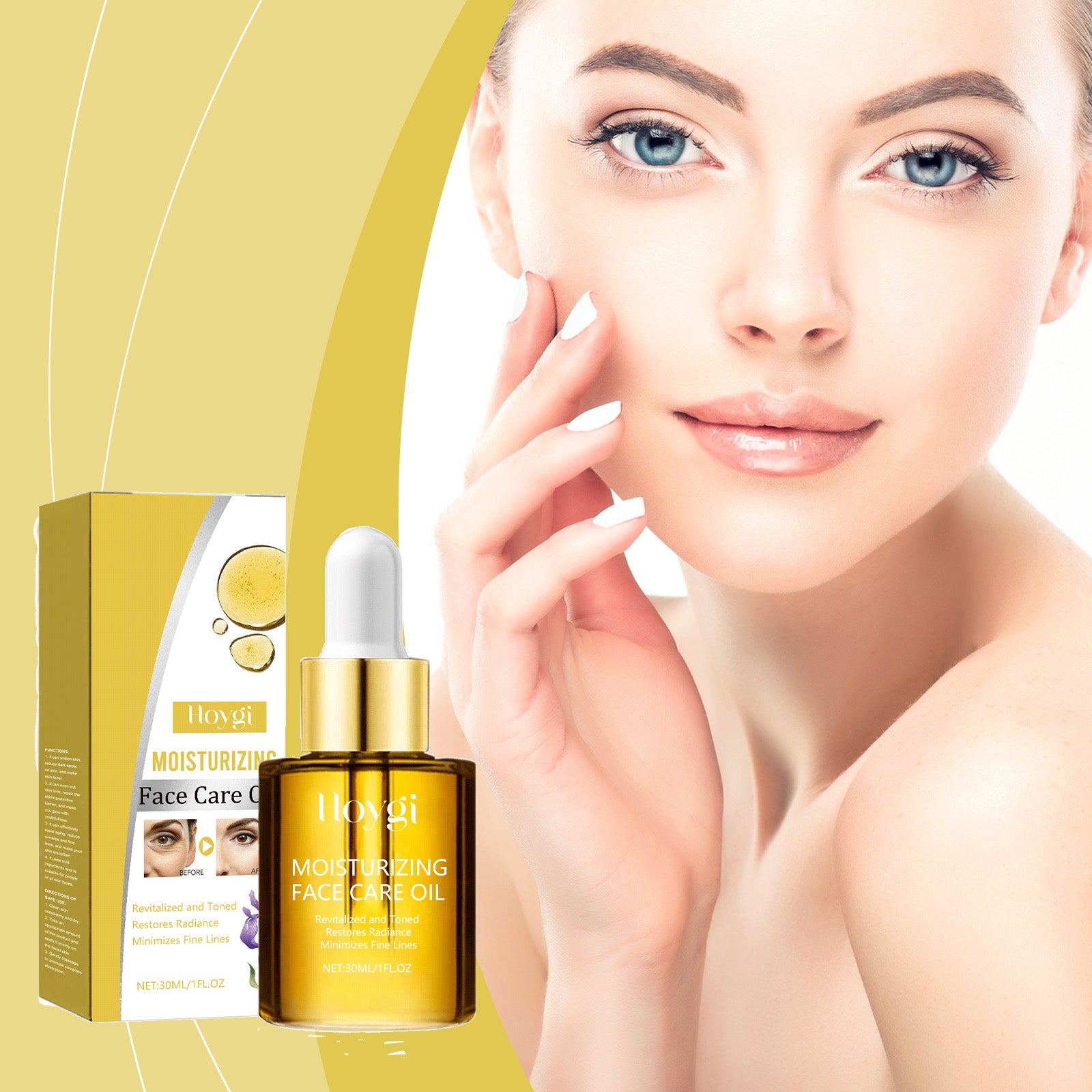 Hoygi Facial Care Essential Oil, Gently Moisturizes, Moisturizes, Tightens, Hydrates, Brightens, Hydrates And Tender Skin Essence