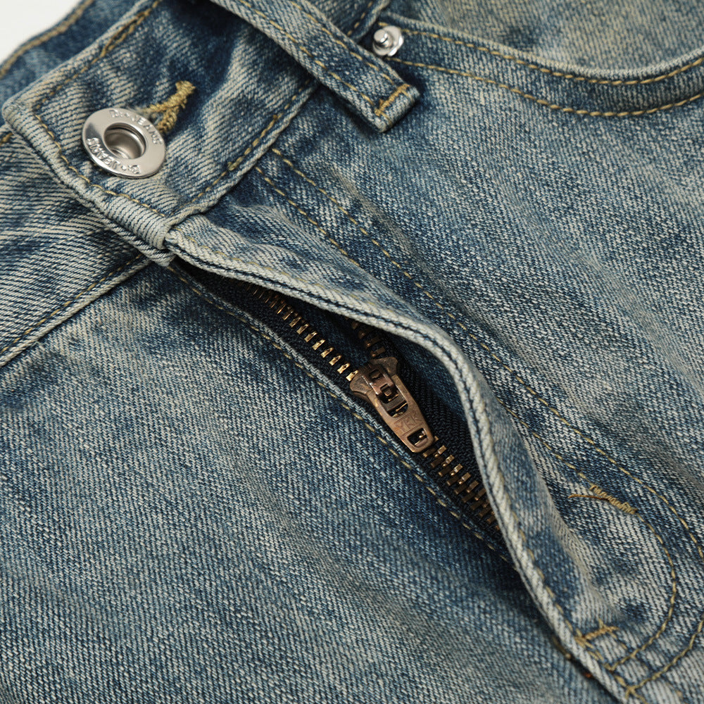 Fashion Holes Knee Denim Trousers Men