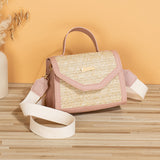 Simple Woven Sequin Decorative Crossbody Small Square Bag