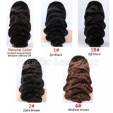 13x5 Lace Front Body Wave Middle Part Human Hair Wig Natural Color  Density