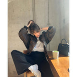 European And American Street Fashion Casual Artificial Leather Jacket Coat
