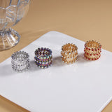 2in1 Stretching Can Foldable Ring, Adjustable Transforming Bracelet Ring Magic For Women And Men,Rose Gold Telescopic Ring,Silver Telescopic Ring