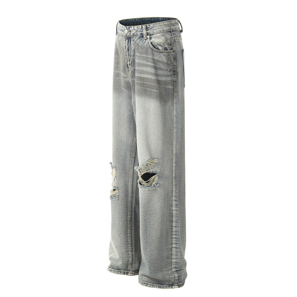 Gradient Washed Ripped Jeans For Men