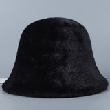 Imitation Mink Bucket Hat Women's Winter Warm And Small Face