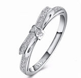Exquisite Bow Rhinestone Zircon Crystal Ring