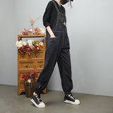 Loose Solid Color Large Size Jean Suspenders