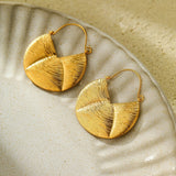 European And American Fashion Ins Exaggerated Titanium Steel Earrings 18K Gold Plating Non-fading Design Sense