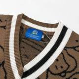 Knit Sweater Couple Printing Sleeveless Sweater Men