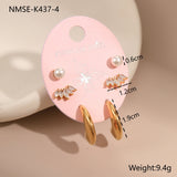 Three-to-one Card Titanium Steel Ear Studs