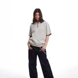 Retro Summer Zipper Short Sleeve