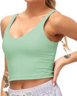 Ladies Multi-color Removable Chest Pad Breathable Shockproof Sports Workout Beauty Back Seamless Underwear