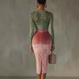 Shiny, Stretchy Velvet Bodycon High-waist Mermaid Skirt