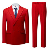 Men's Fashion Casual Solid Color Two-piece Set