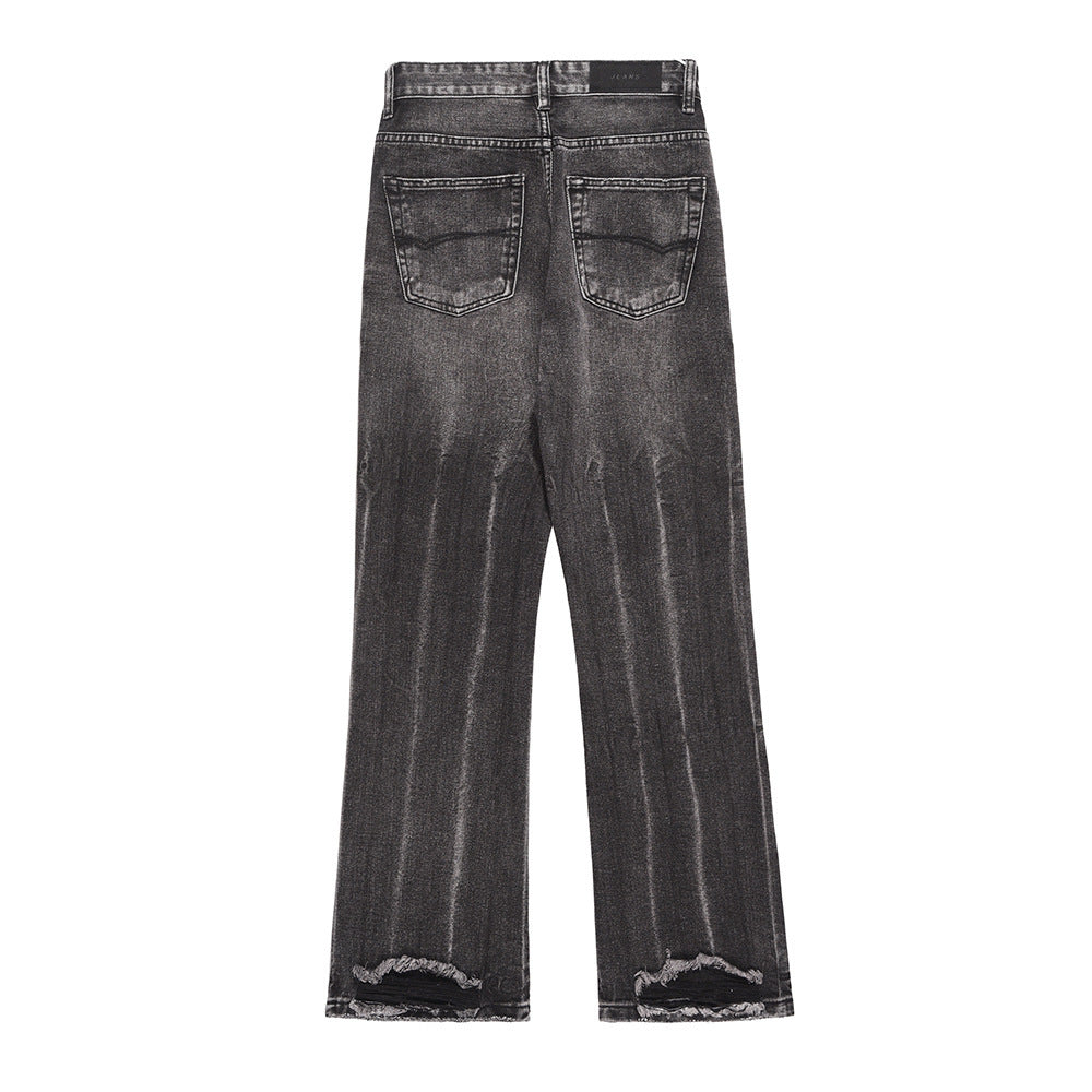 Distressed Wide-leg Jeans For Men