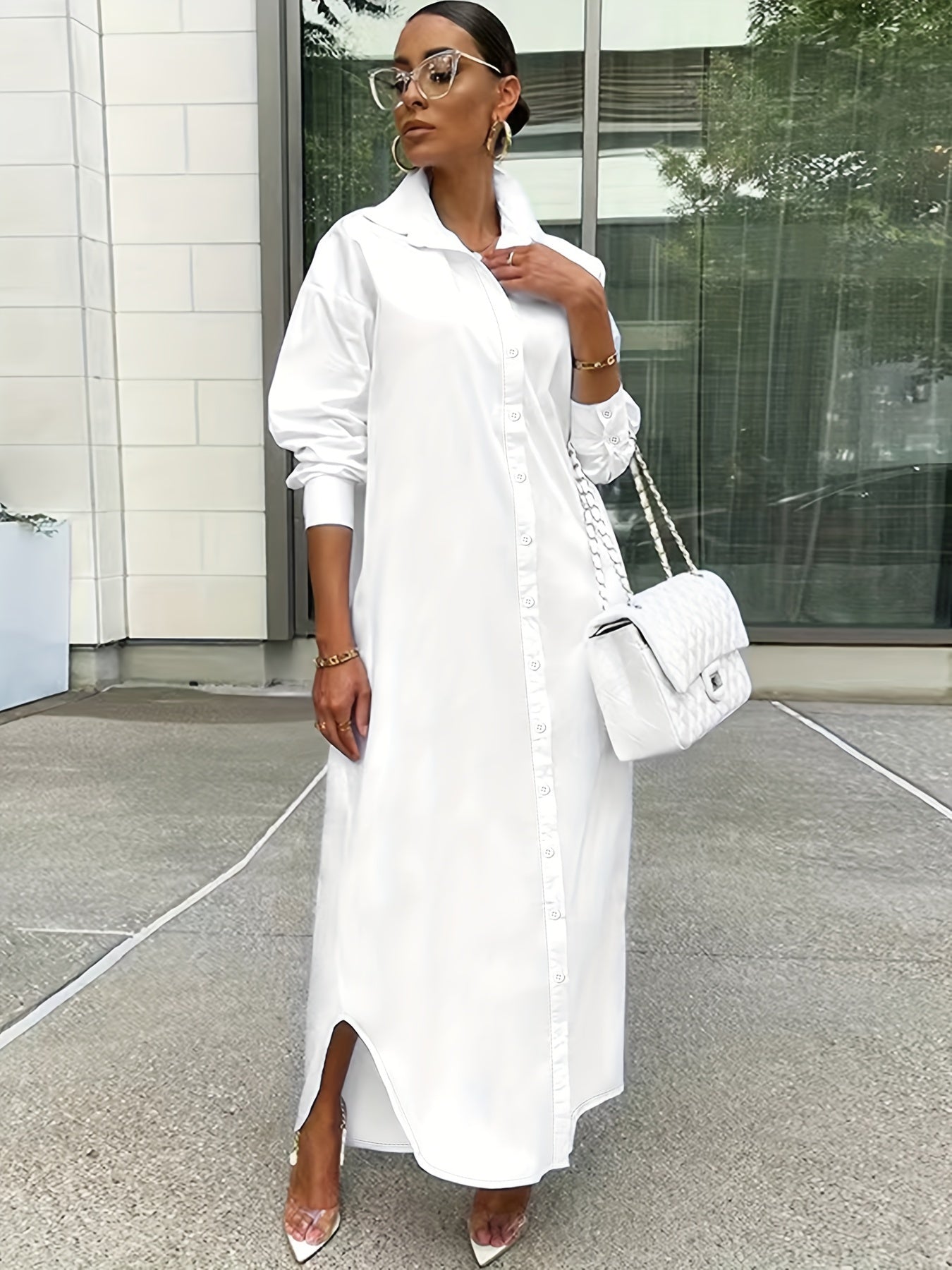 Long-sleeved Casual Shirts And Dresses With Multiple Wear Methods.