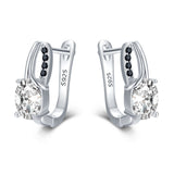 European And American Zircon Rhinestone Stud Earrings Copper Fashion All-match
