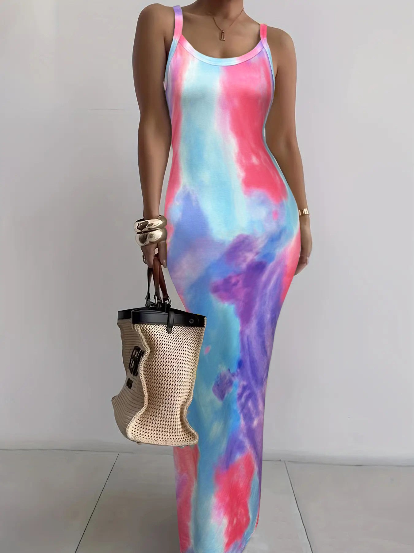 Summer New Suspender Slim Fit Slimming Long Dress