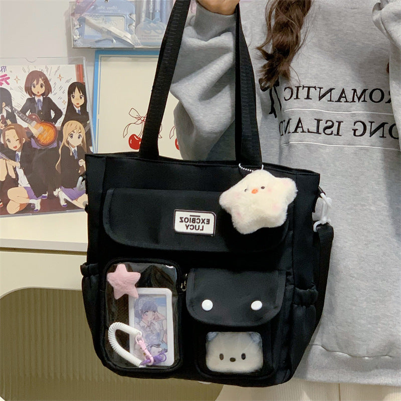 Japanese Handbag Large Capacity Student Class Tote Bag Campus Bag