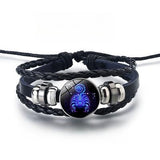 12 Constellations Luminous Bracelet Fashion Nightlight Punk Style Starry Sky Bracelet For Men  Women Children