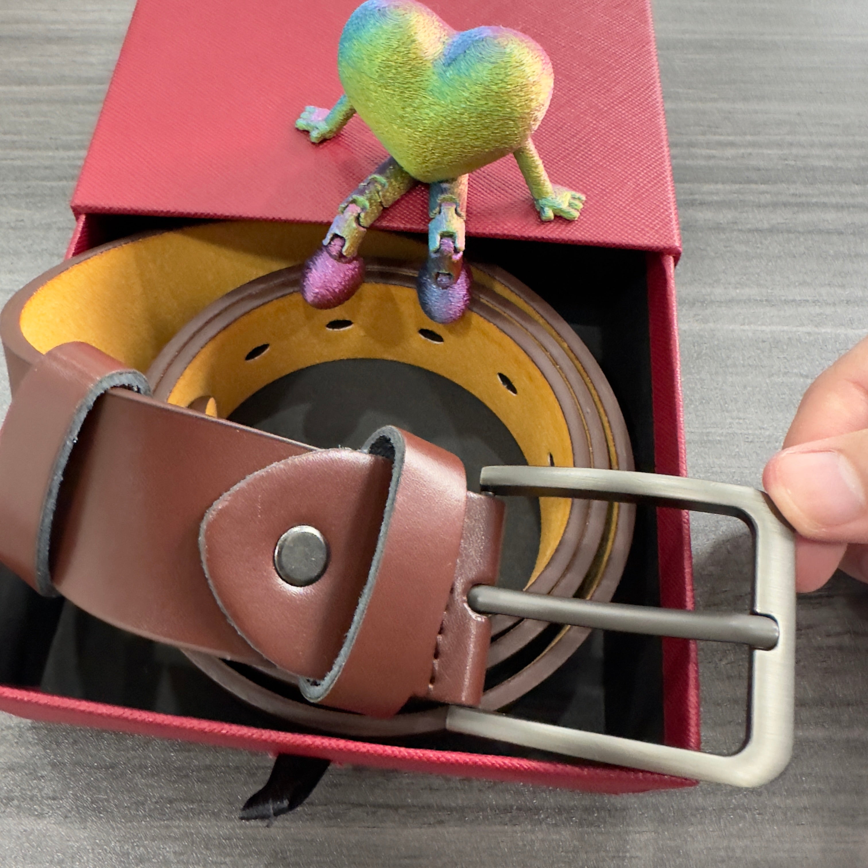 Belt For Dad - Brown - Red