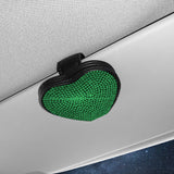 Car Leather Diamond-encrusted Sun Visor Glasses Clip Magnetic Document Storage Clip