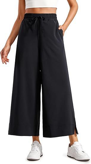 Women's Wide Leg Drawstring Comfort And Casual Loose Cropped Sweatpants