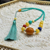 Turquoise Clavicle Lucky Pendant Necklace