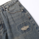 Fashion Holes Patch Jeans For Men