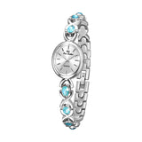 Oval Ice Crushing Glacier Sapphire Small Light Luxury Watch