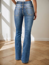New Women's Denim Jeans, High-Waisted, Slight Flare