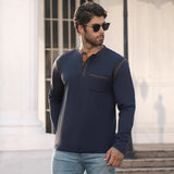 Long Sleeve Sweater Bottoming Men's Stand Collar Polo Shirt
