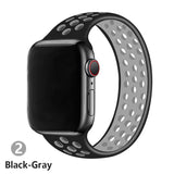 Fashion All-match Two-color Silicone Single Ring Strap