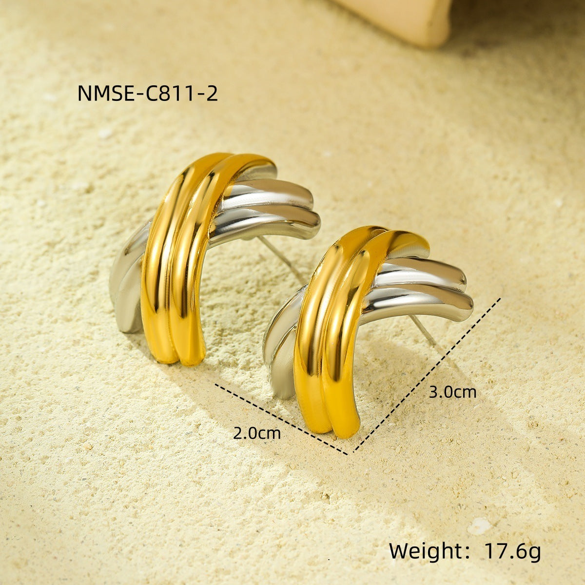 Matching Geometric Design Special-interest Earrings Affordable Luxury Fashion Earrings