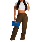 Women's Linen Cotton Casual Breathable Straight Trousers