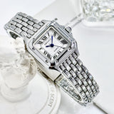 Classic Retro Square Waterproof Women's Diamond-embedded Watch
