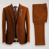 New Men's Suit Casual Three-piece Suit