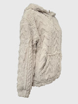 Olid Teddy Bear Textured Hoodie Casual Long Sleeve Kangaroo Pocket Hoodie Sweatshirt