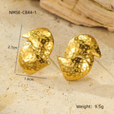 European And American Fashion Ins Exaggerated Titanium Steel Earrings 18K Gold Plating Non-fading Design Sense