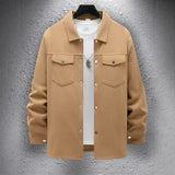 Men's Casual Spring And Autumn Solid Color Single-breasted Jacket Coat