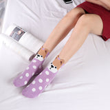 Cartoon Straight Women's Socks  Animal Cute Women's Socks