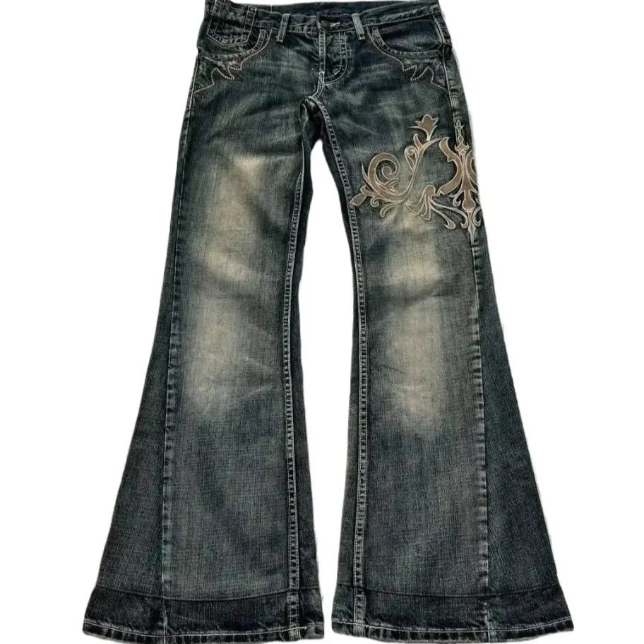 Fashion Machine Embroidery Jeans For Women