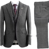 New Men's Suit Casual Three-piece Suit