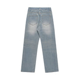 Fashionable White Straight Jeans For Men