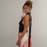 Deep V-neck Halter Tops Summer Fashion Y2K Sleeveless T-shirt For Women Clothing