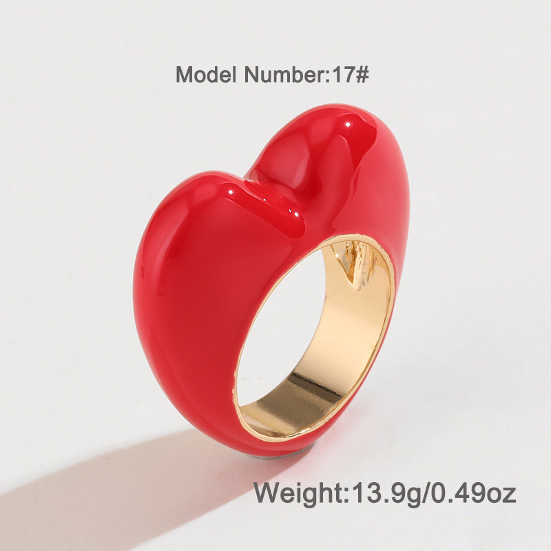 Original Design Color Three-dimensional Enamel Ring
