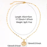 Golden Twelve Constellation Pendant Necklace INS Style